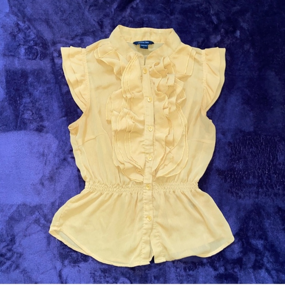 Button Down Ruffle Blouse - Picture 2 of 2